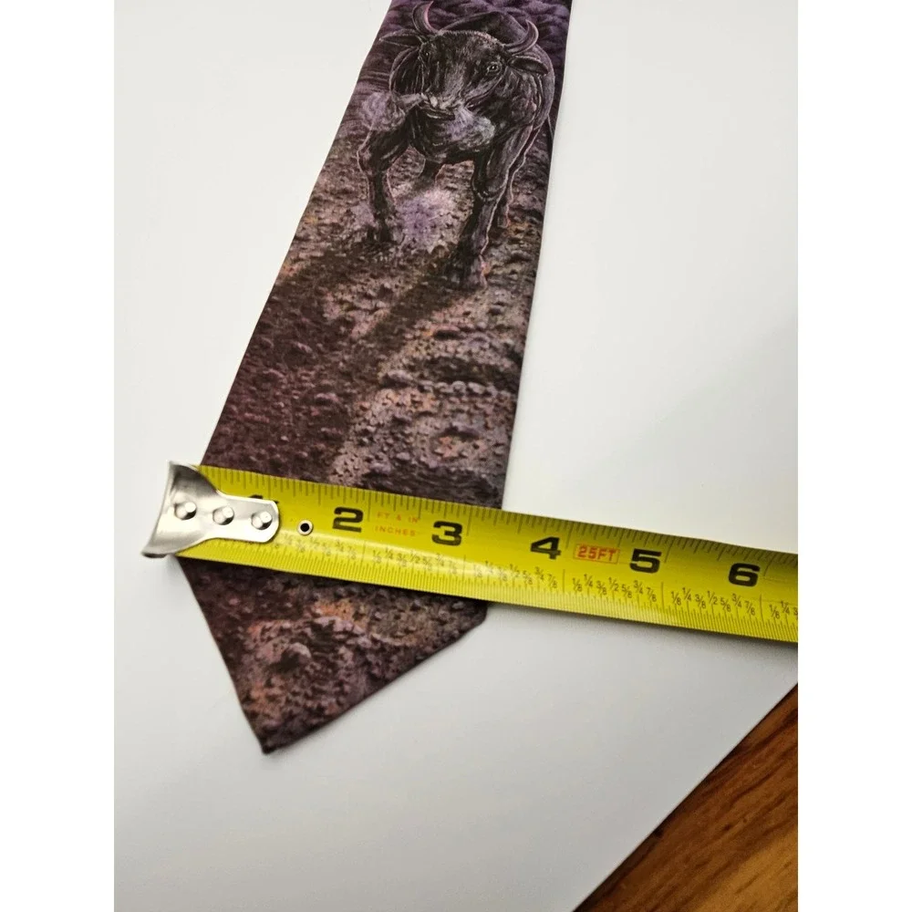 Vintage 1990‎ Ralph Marlin The Bull Necktie Blaine Heerman Graphic Art Tie USA
